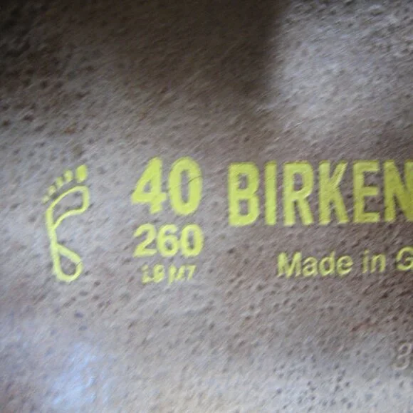 Birkenstock GIZEH Gold-Brown Birko Flor 40 R US W 9 M 7 USED - Picture 11 of 11